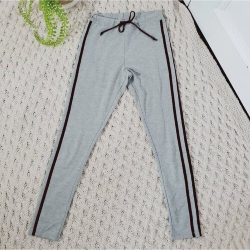 Revamped Athleisure Highwaisted Rayon Joggers with striped sides- Size S